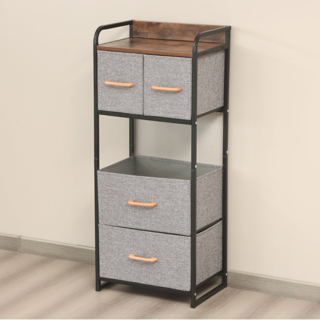 Modern Fabric Drawer-Type Storage Cabinet With Multi-Layer Assembly, Home Bedroom Storage Cabinet And Open Storage Cabinet details Picture