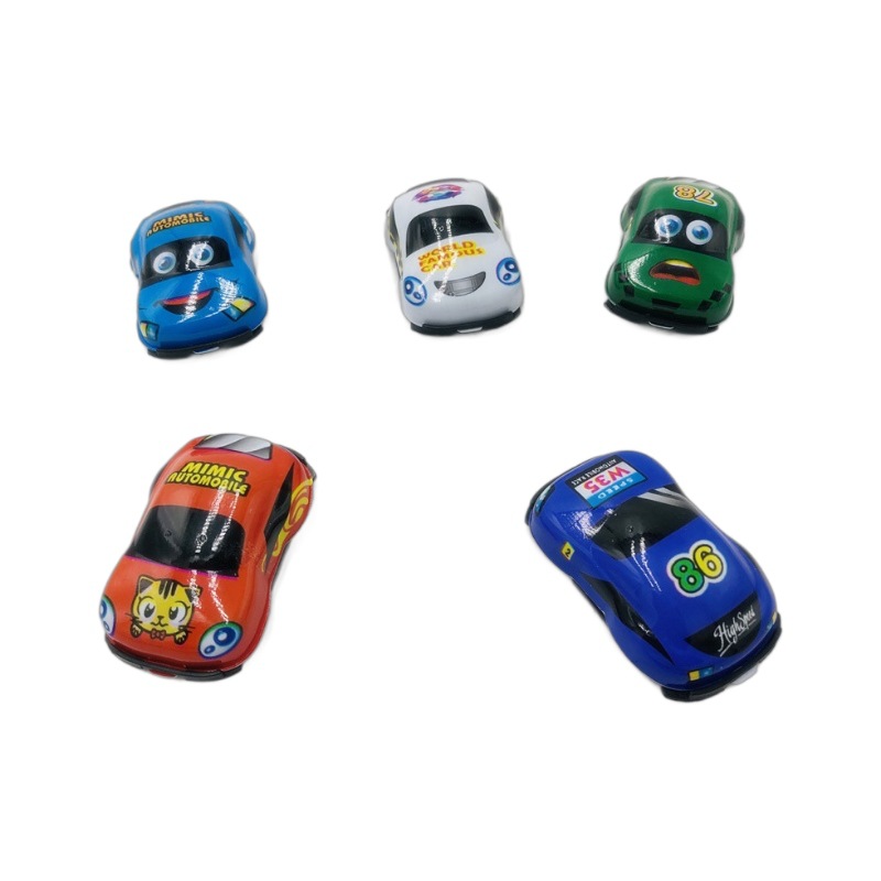 Wholesale of cartoon color rebound car children's toys, boy gifts, creative small gifts, mini car models Item Picture