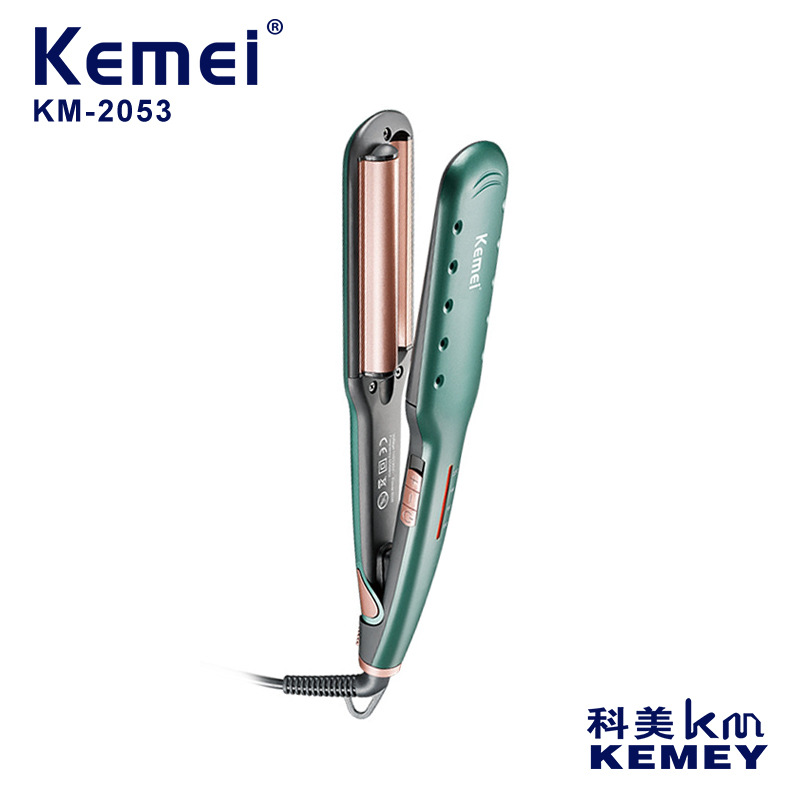 kemei cross-border perm rizador cuidado del cabello alta potencia ajustable anti-planchado rizador stick rollos de egg panel recto clip