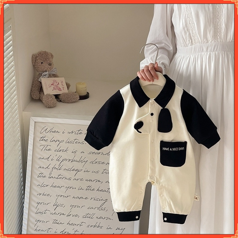 春季新款婴儿衣服可爱卡通-岁男宝宝长袖连体衣春装爬爬服包邮                               