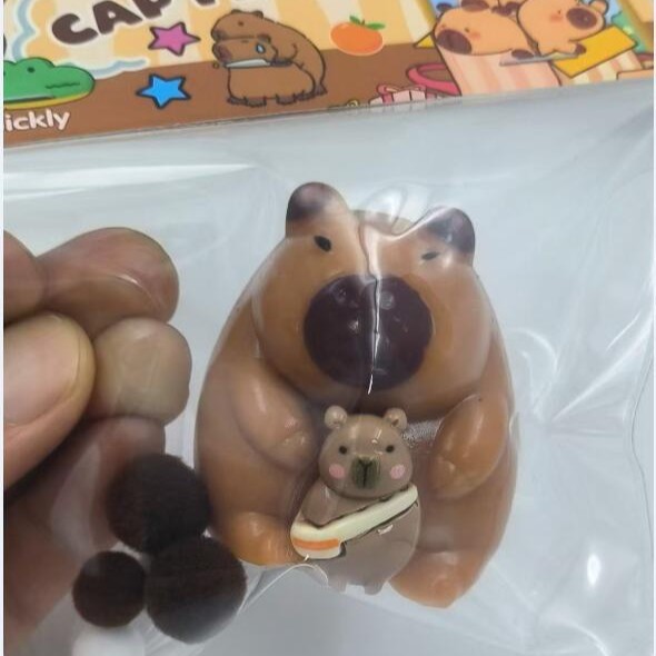 工厂直销TPR软胶立体卡皮巴拉团子萌宠卡通减压发泄玩具