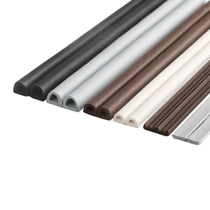 EPDM foam sealing strip, special sound insulation strip for doors and Windows, aluminum alloy door windbreak edge, 9*6 D-shaped strip, 5 meters Item Picture