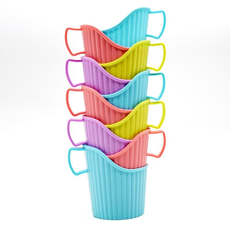 10 disposable paper cup holders, thickened plastic corrugated cup racks, tea ceremony heat-insulating and heat-resistant cup bottom covers Item Picture