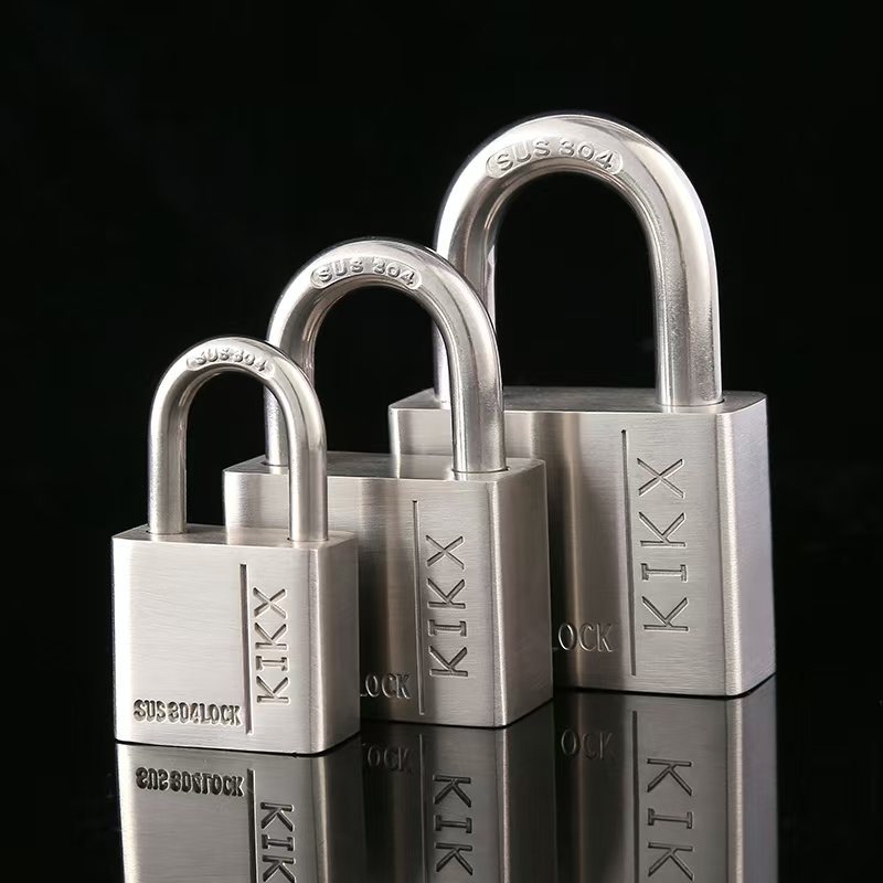 现货防盗304不锈钢挂锁户外家用宿舍室外通用柜子通开锁锁头批发