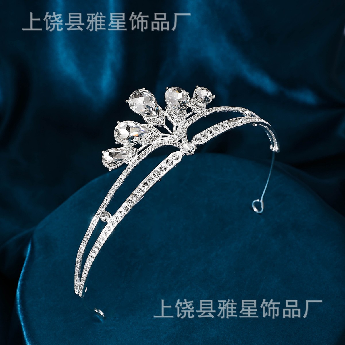 Factory direct sales: Popular metal rhinoceros diamonds from Europe and America, versatile and super fairy-like crowns, elegant and noble headwear for brides, wholesale of crowns Specification image