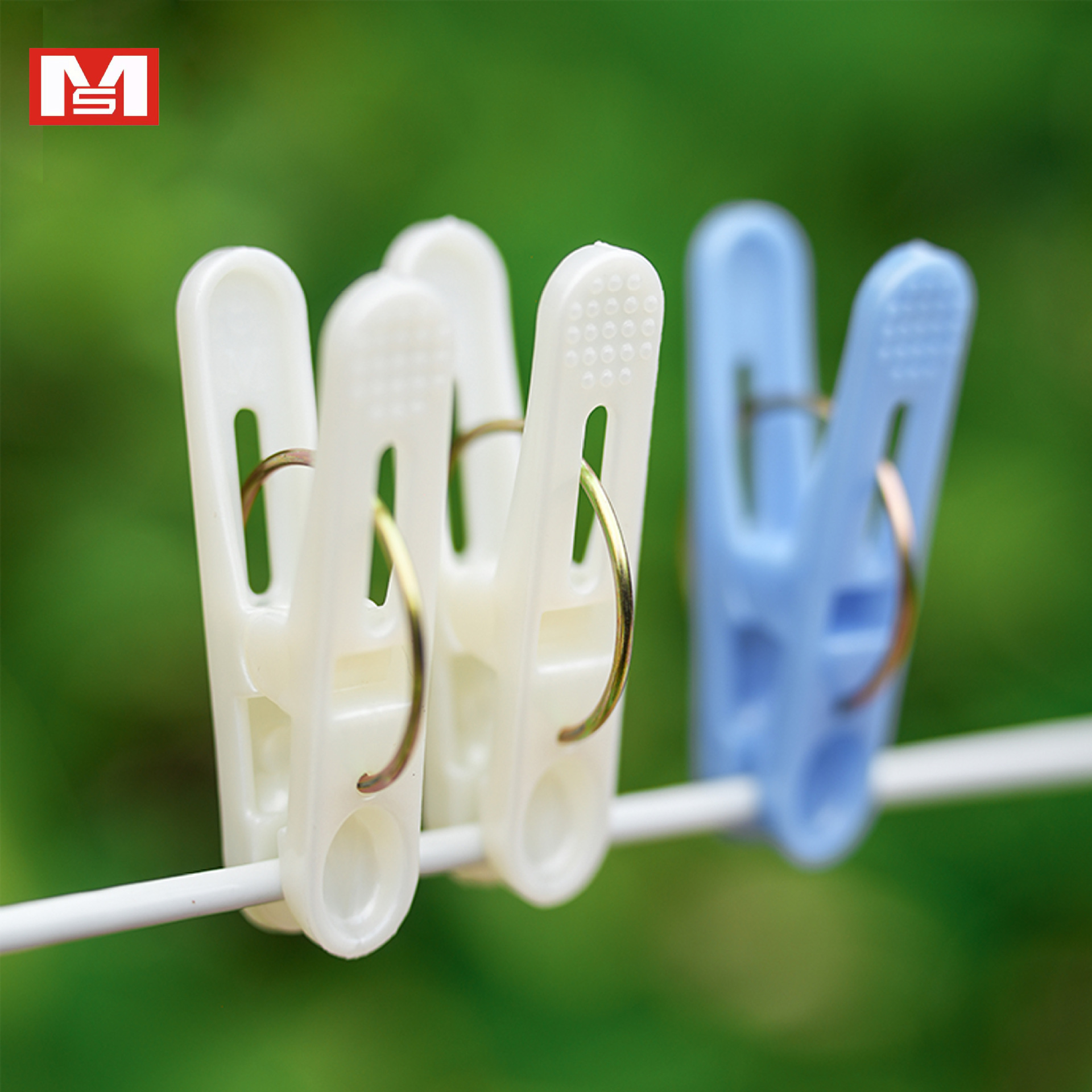 日本MS2266防风小号衣夹家用塑料晾衣夹家用阳台晾晒强力防风夹