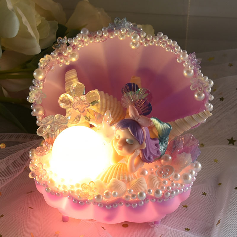 2025 New diy material package Star Shell Pearl Lamp Children's Handmade Creative Shell Night Light toy Application Scenario