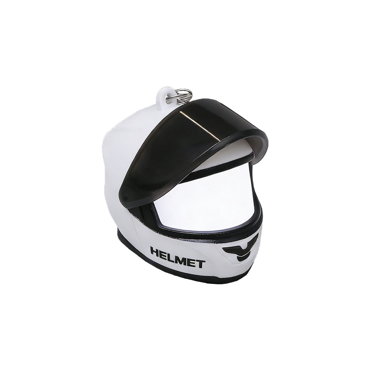 Cool motorcycle helmet fun pendant, creative motorcycle helmet with light keychain bag decorative pendant Item Picture