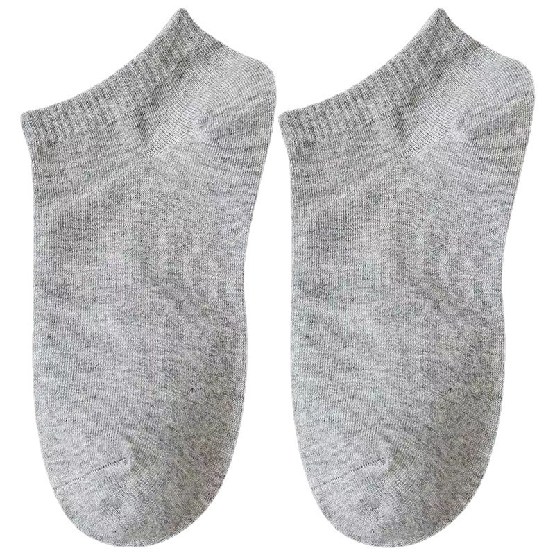 Men's mid-calf spring and summer boat socks, black shallow-mouth short socks, deodorizing, sweat-absorbing, breathable, sports, business, invisible socks trend Item Picture