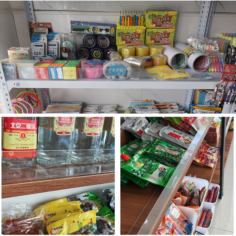 Многофункциональная перегородка в продуктовом магазине "прозрачная перегородка" может быть передвинута и отделена от стола с фруктами и фруктами, который отделяет полки с фруктами и овощами от полок, регулирующих полоски по бокам Item Picture