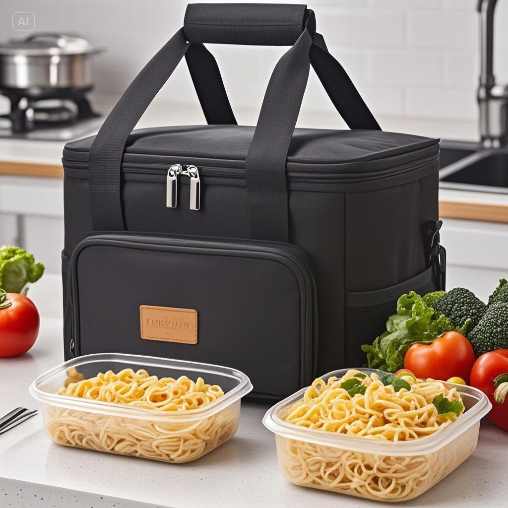 亚马逊保温包大容量野餐露营包牛津布便当包上班上学午餐包产品图