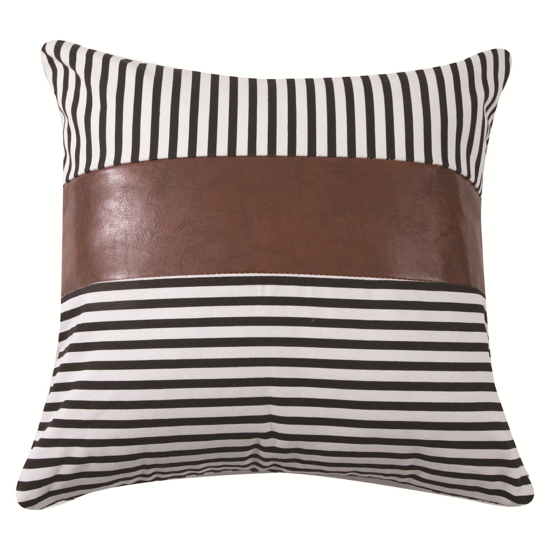 Wholesale Of Nordic Leather Patchwork Canvas Throw Pillows, Simple Backrests, Home Cushions, Bedside Cushions, Sofa Pillowcases Specification drawing
