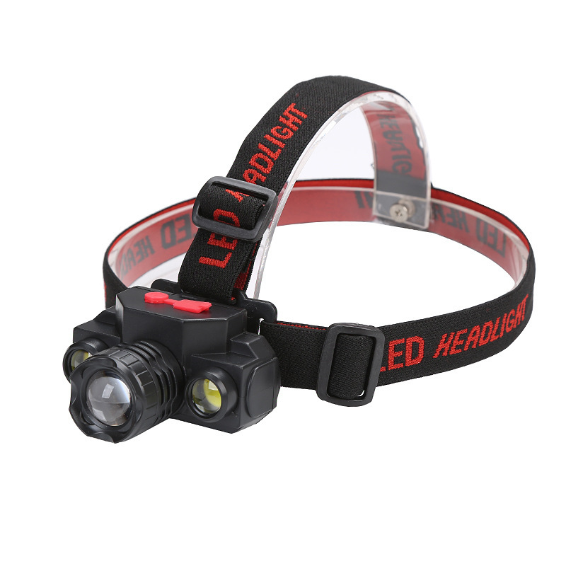 Outdoor LED camping fishing headlamp, long-lasting lithium battery zoom strong light charging emergency lighting lamp, ultra-bright headlamp