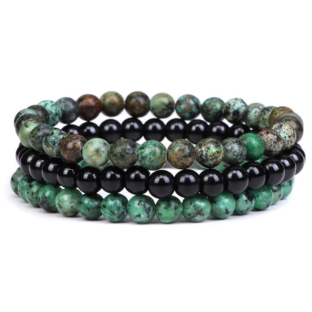 6/8mm natural stone bracelet, rose crystal agate stone combination set, elastic bracelet, popular cross-border accessories from Europe and America Item Picture
