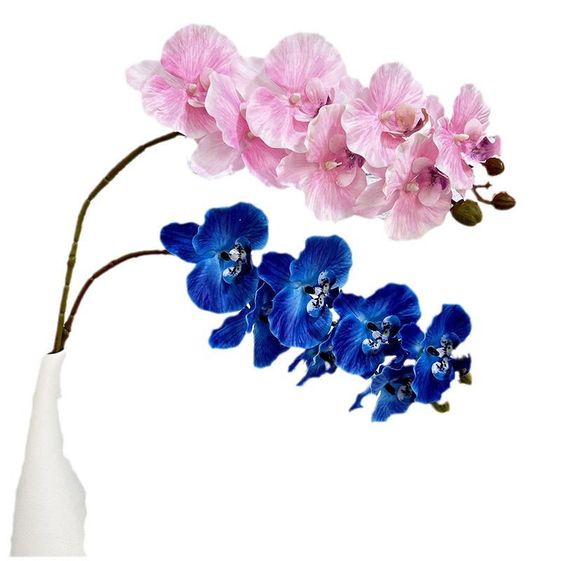 仿真花DIY发饰配件/仿真花/5朵塑膠花/假花/假花批发白底实物图