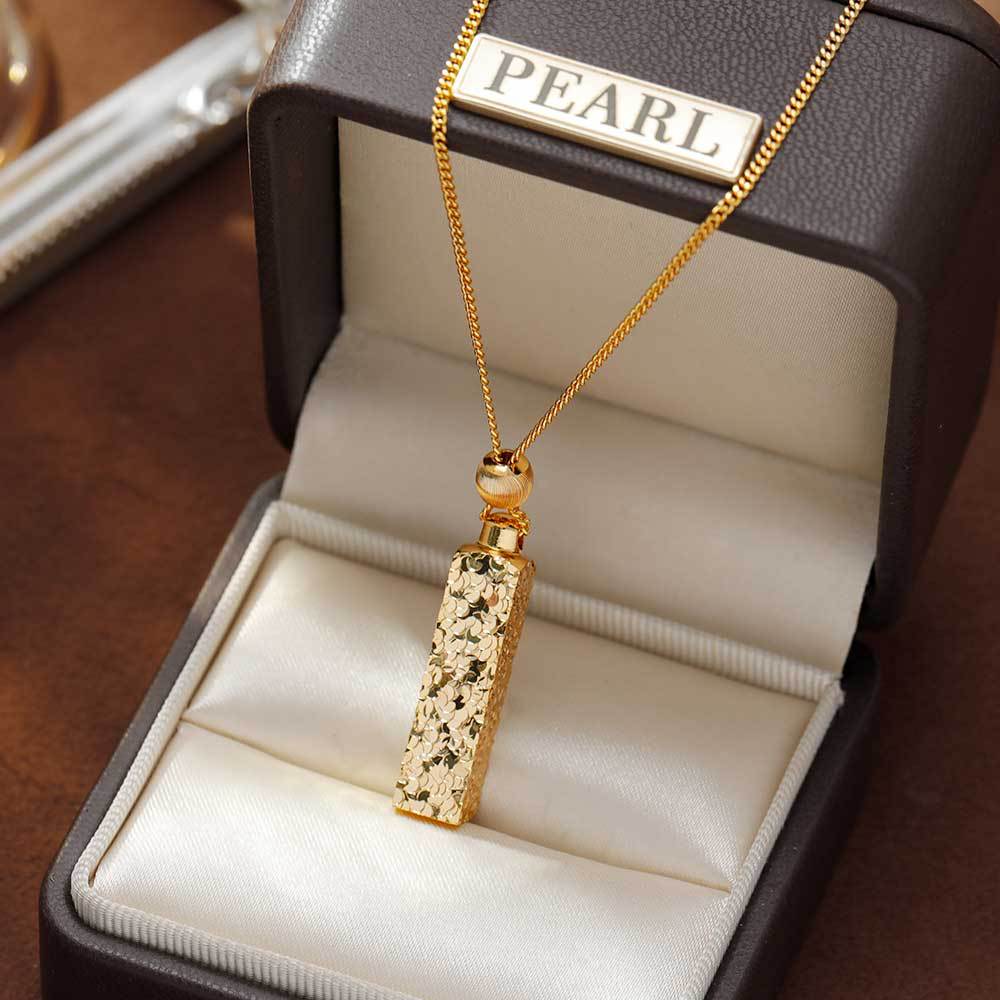 Hyacinth碎碎冰四方来财小金条吊坠项链女款时尚个性气质高级感锁骨链颈链