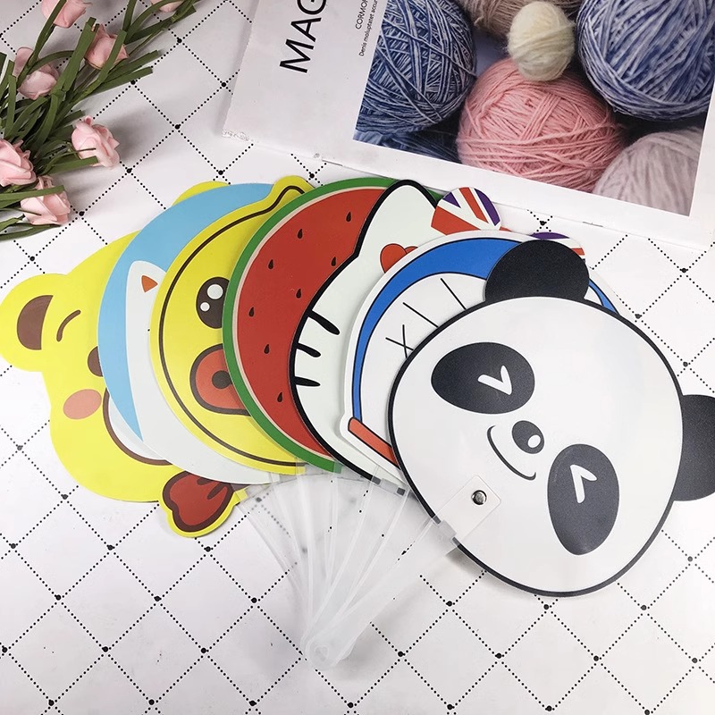 Cartoon and cute hand-held small fans, summer square outdoor special fans, student activity small gifts, hot-selling fans Specification image