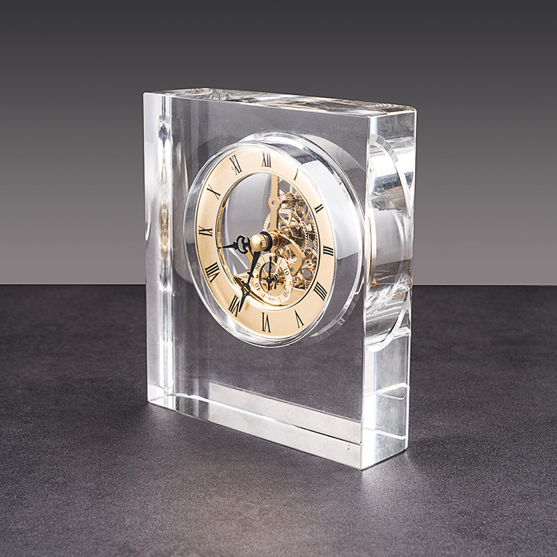 Factory direct supply of European-style crystal clocks, inlaid table clocks, table clocks, home and office handicrafts, gifts and ornaments Specification image