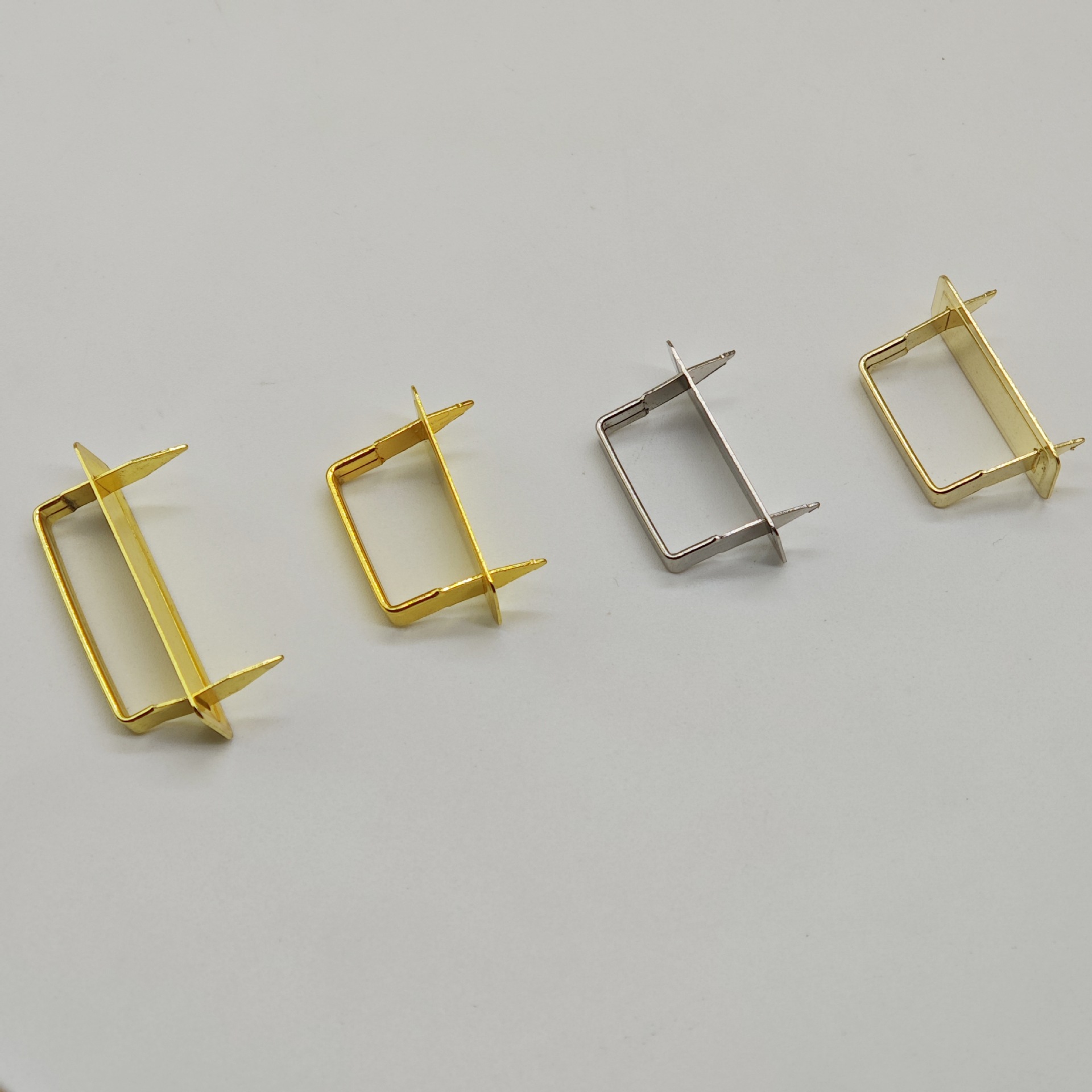 Special handle for gift boxes, light gold iron sheet arch bridge, jewelry box and bag accessories, metal pins, hardware base arch bridge Application Scenario