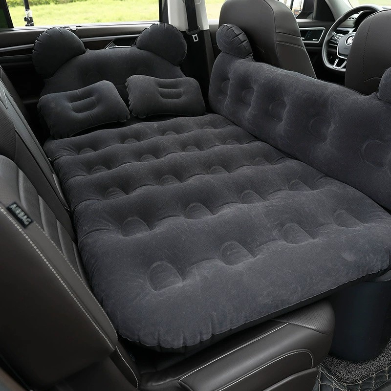 Car inflatable bed, flocking car inflatable mattress, rear car middle bed, easy to store and fold, car inflatable travel details Picture
