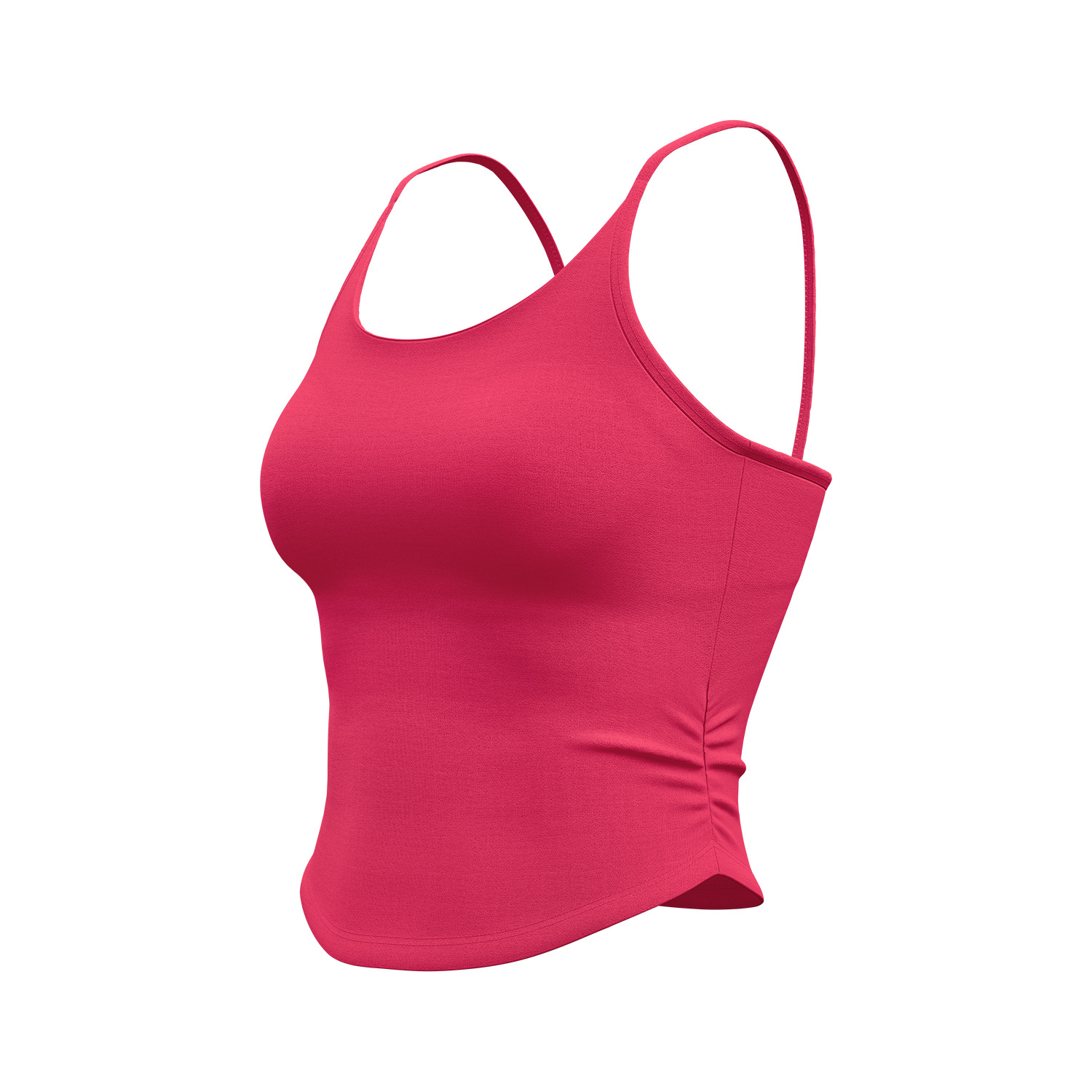 Juyitang waist-cinching pleated vest, shock-absorbing fixed cup halter bra, fitness innerwear, sports underwear for women Item Picture