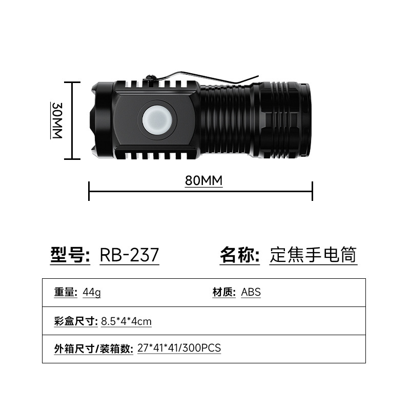 Outdoor three-eye flashlight, rechargeable with strong light, ultra-bright outdoor long-range shooting, small mini portable home flashlight Application Scenario