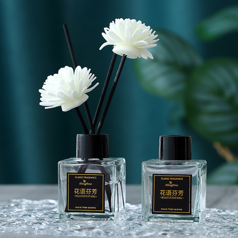 LONGFINE flameless Aromatherapy Set, Household indoor toilet deodorizing Aromatherapy bottle, rattan dried flower long-lasting, fresh air Specification image