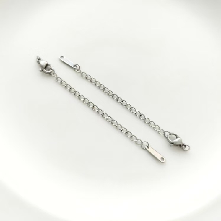 Hot-selling 7cm stainless steel extended tail chain, long strip tag, DIY jewelry accessory, extended tail chain wholesale necklace Specification image