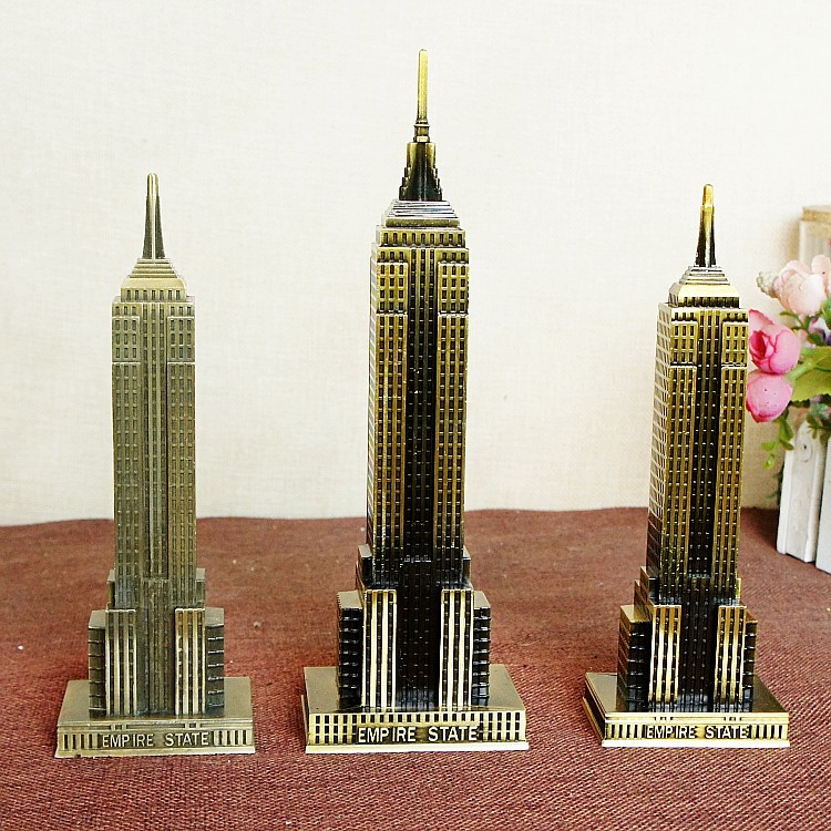 The 2019 new model of the Empire State Building in the United States, with exquisite electroplating workmanship, is a tourist souvenir of the Empire State Building Specification image