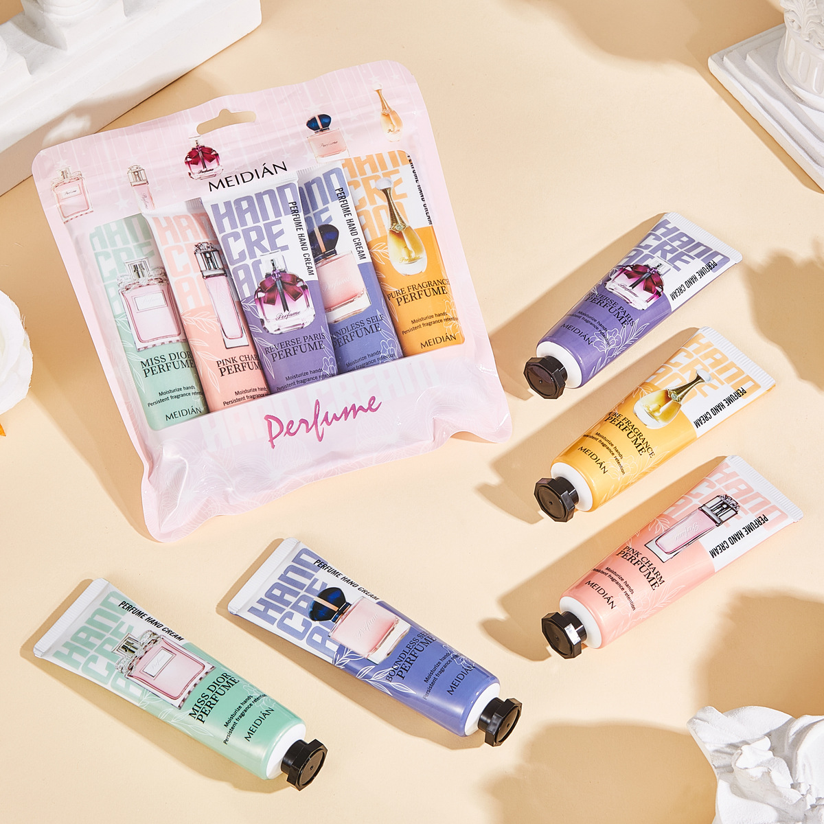 【外贸专供】魅点香水护手霜套装柔滑细腻清新留香小支随身携带