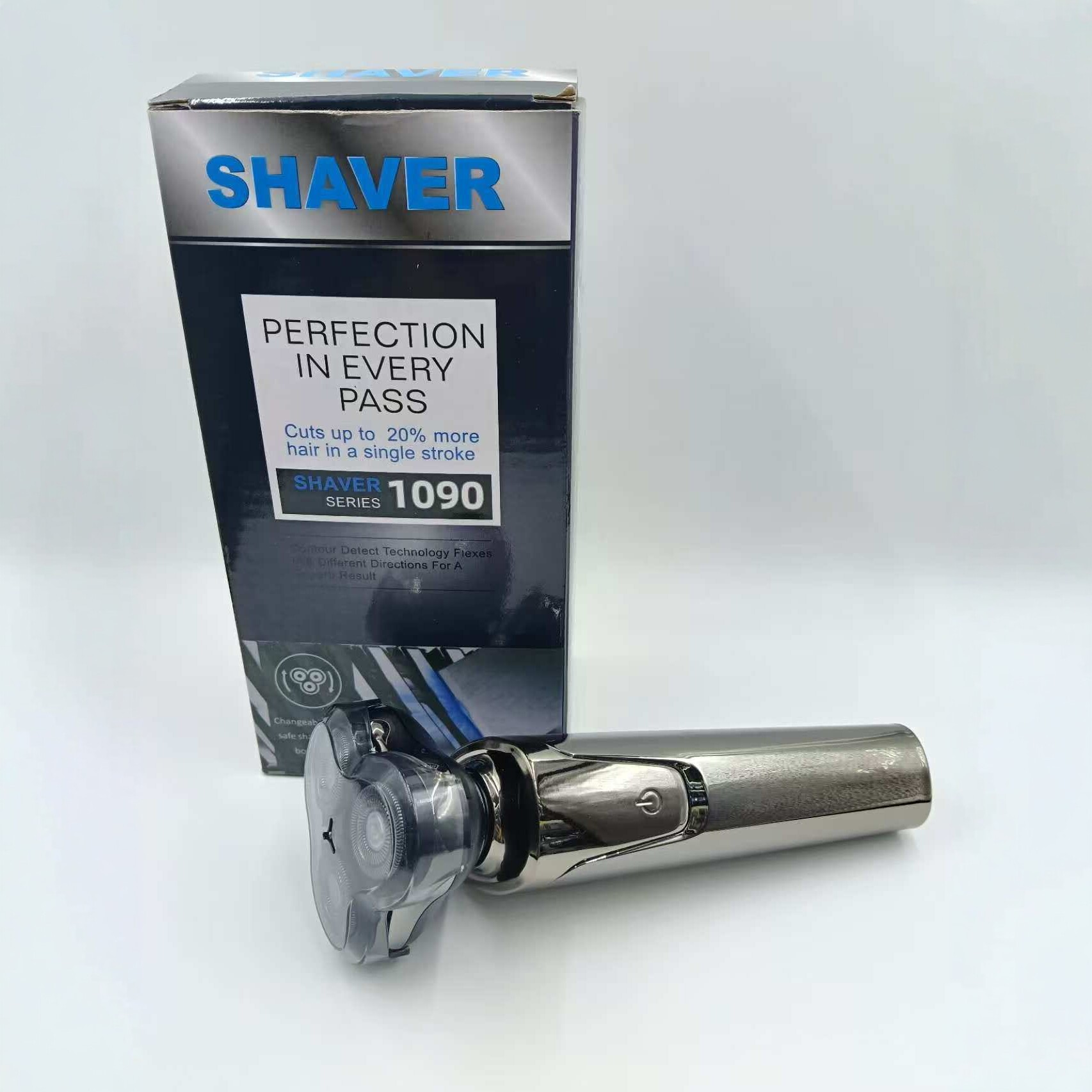 三合一电动剃须刀男士旋转式三刀头USB充电水洗便携刮胡刀