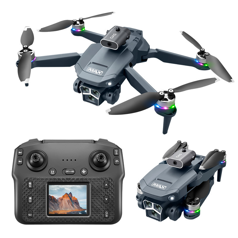 New brushless electric speed control with screen LCD remote control for unmanned aerial vehicle intelligent obstacle avoidance light flow toy remote control aircraft Item Picture