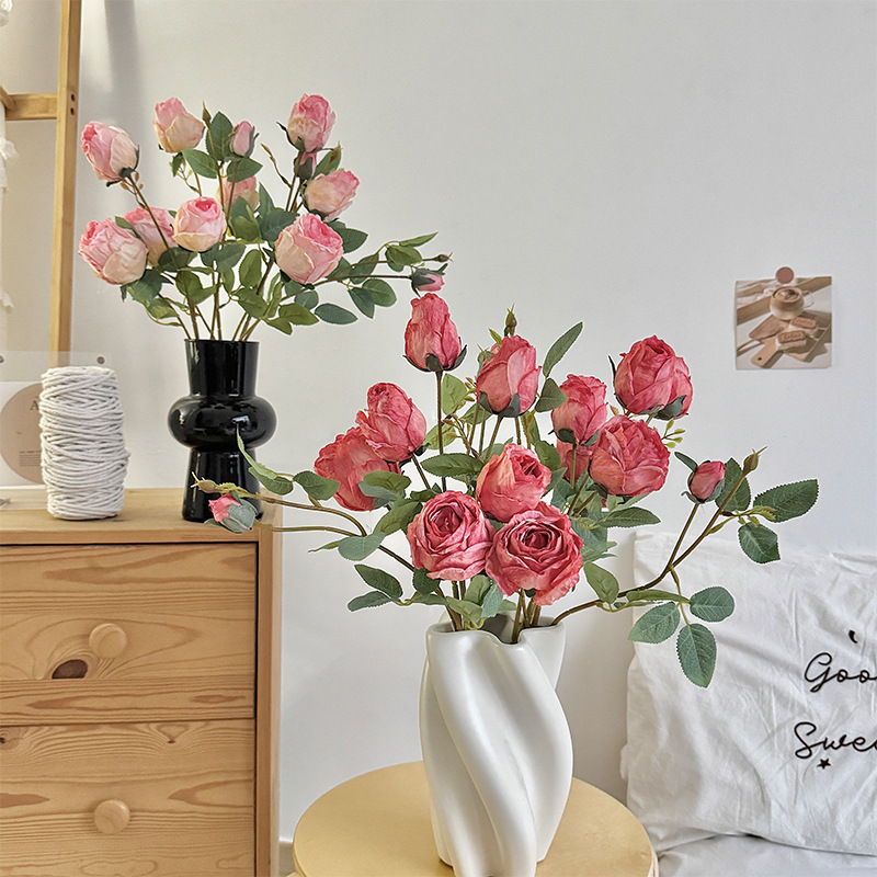 火把狂欢夜导具/仿真花/仿真花diy发饰/电镀玫瑰花/仿真玫瑰花细节图