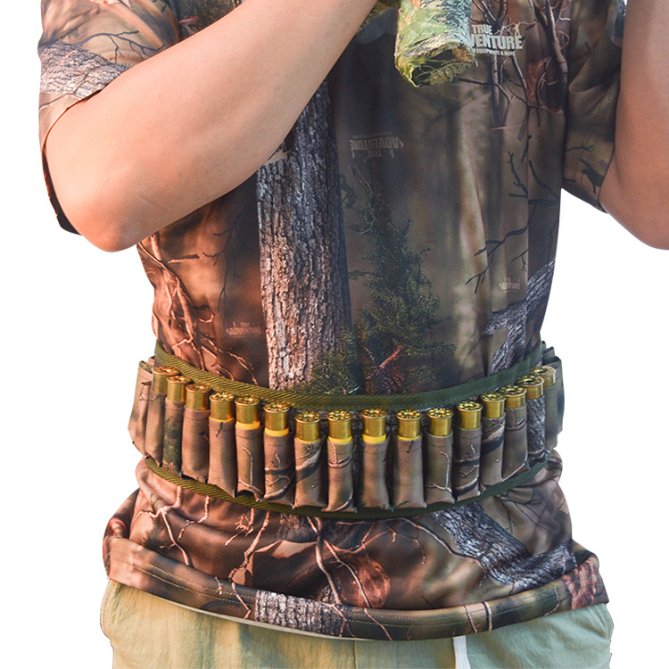 跨境新品户外迷彩30孔子弹带战术腰带CatridgeBelt个性射击腰带 Item Picture