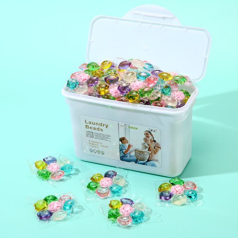 Seven-chamber laundry gel beads, Fragrance beads, seven-in-one laundry gel beads, deep cleaning and stain removal laundry balls, laundry beads