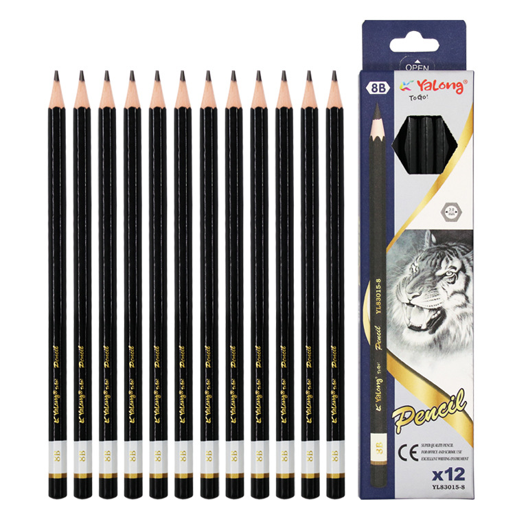 Yalong Cross-border Student Wholesale Hot Selling Stationery Set of 12 standard Pencils for painting Art