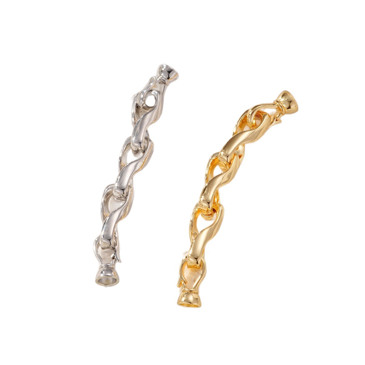 New smooth chain necklace clasp, copper-plated with real gold, retains color and exudes a high-end feel. DIY accessory for bracelet necklace clasp Item Picture