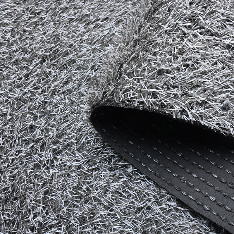 The popular gray and white grass artificial black turf in foreign trade, high-end decorative simulation, light and dark gray lawn, fence and artificial lawn Application Scenario