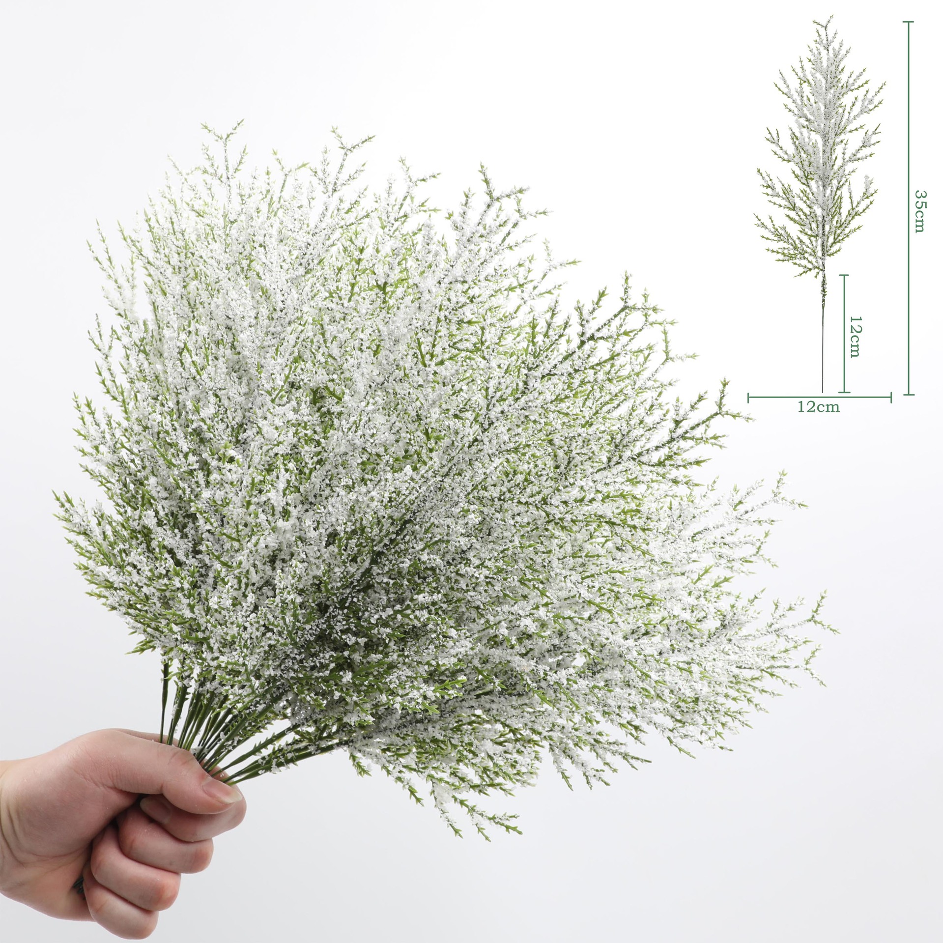 仿真绿植人造松树枝假绿色植物圣诞松叶专用花环工艺品圣诞节装饰细节图