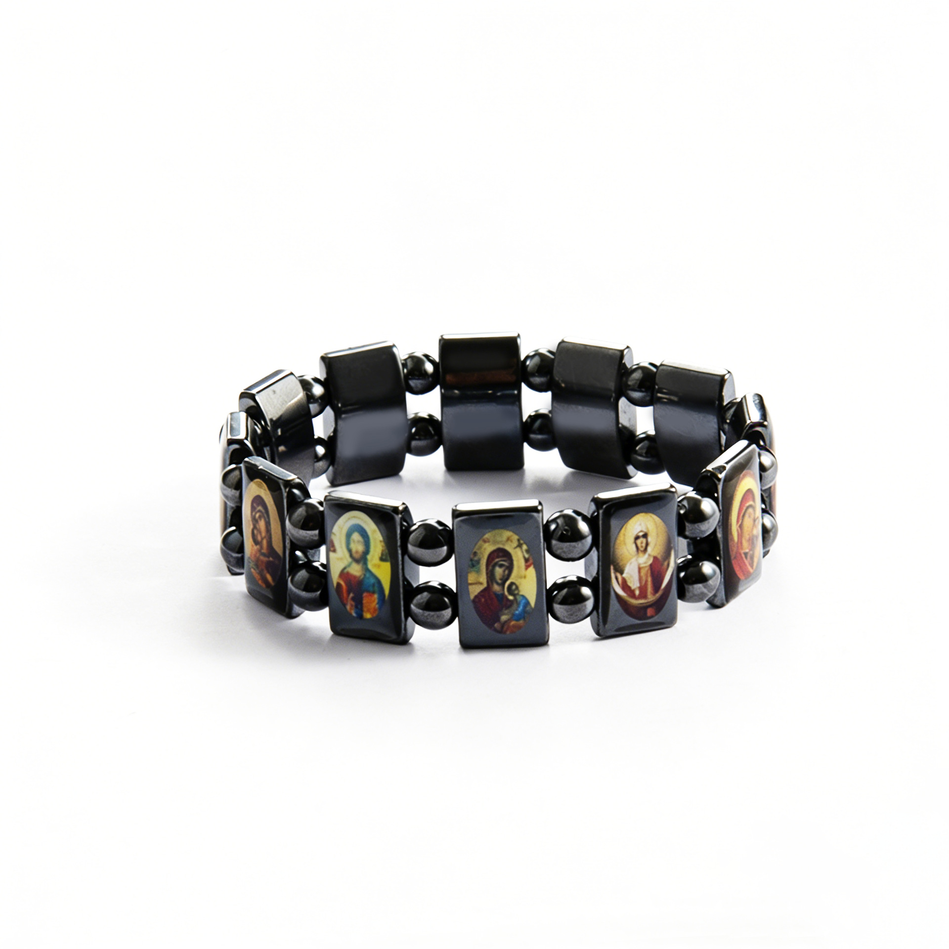 Brazalete de bilis negro color ortodoxo católico goteando accesorios al por mayor europa y Estados Unidos cross border accessories Item Picture