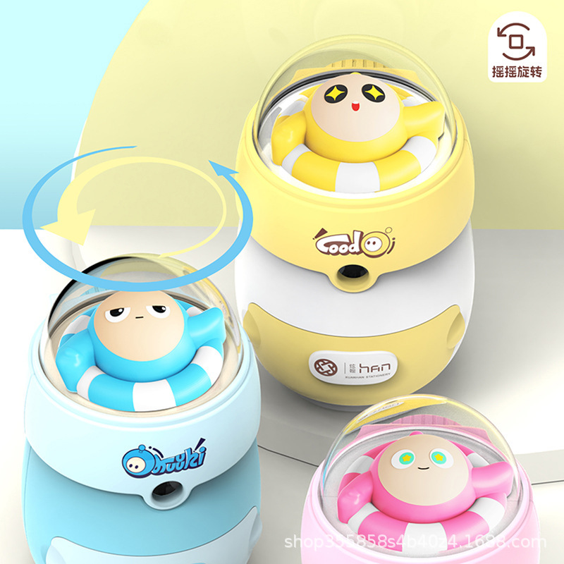 自动卷笔刀小学生削笔刀儿童转笔刀卡通铅笔刀专用文具削笔器代发