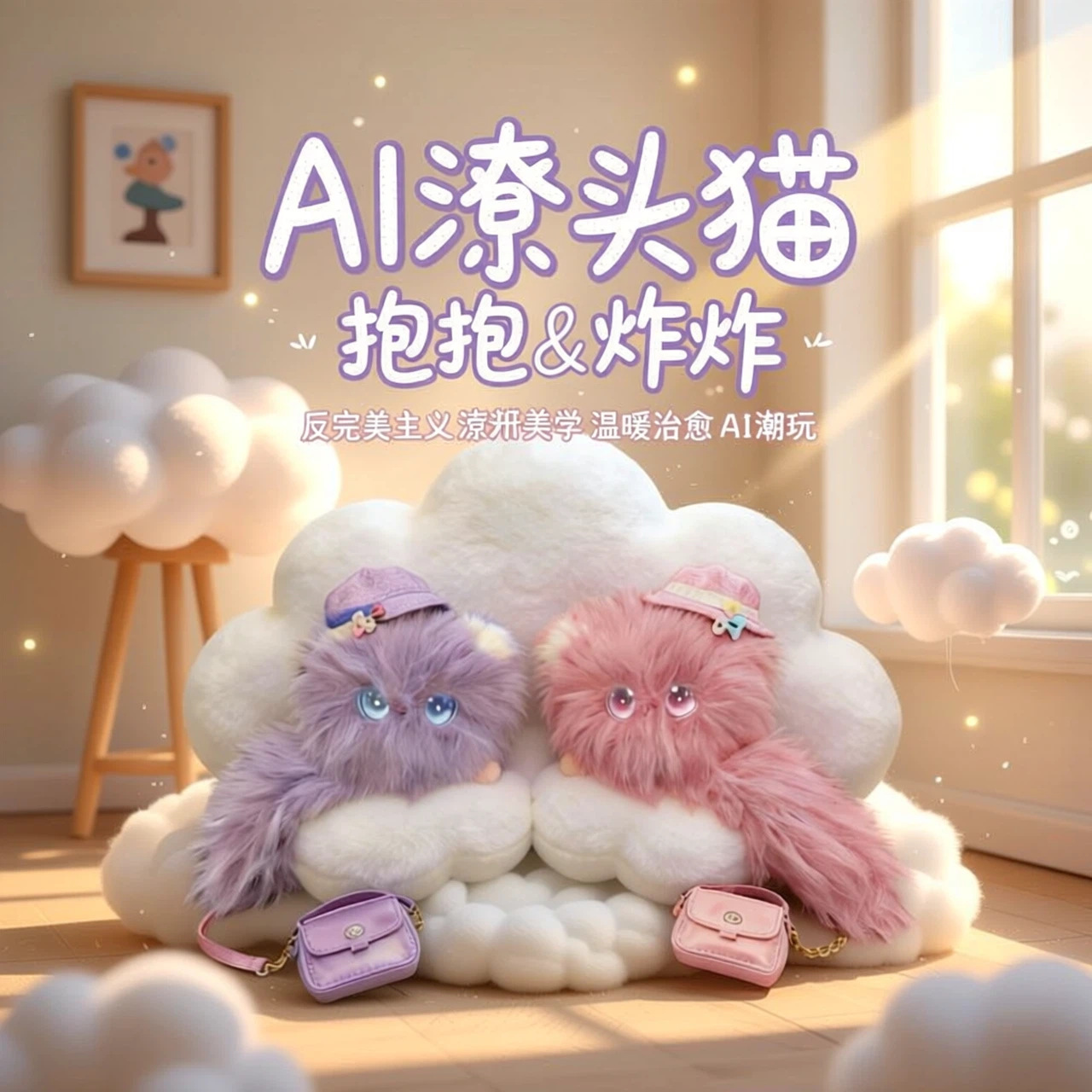 Cross-border new products: AI toys, intelligent dialogue, companionship, plush toys, sloppy cat pendants, dolls, and dolls from the source details Picture