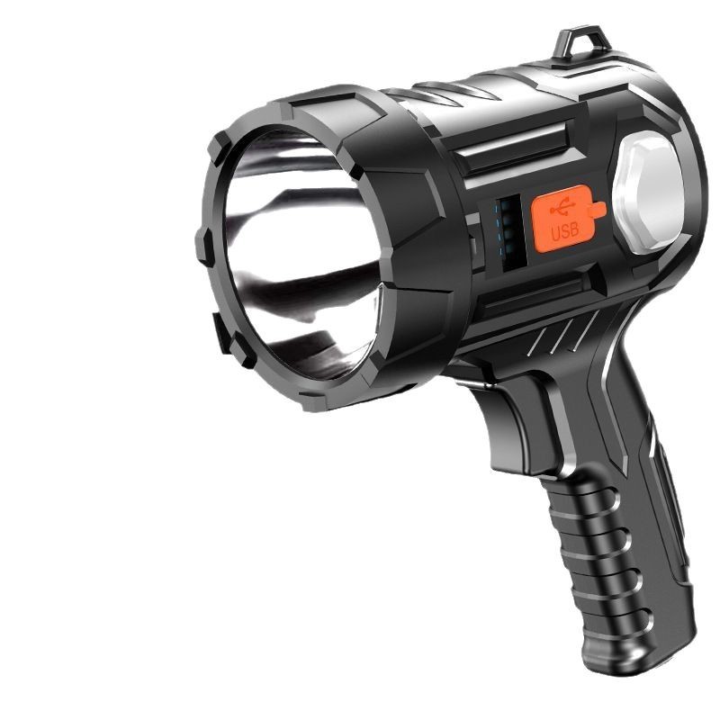 New cross-border charging handheld flashlight, outdoor high-intensity led searchlight, solar spotlight, fill light Application Scenario