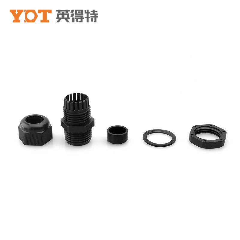 Indete NPT American-made nylon waterproof gran head, nylon flame-retardant waterproof joint, plastic non-removable protective head details Picture