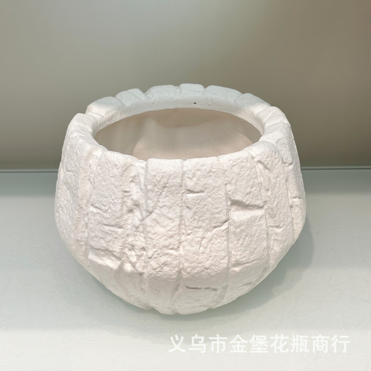 Textura textura textura piedra imitación cerámica maceta gran tamaño oval suculenta olla hogar suave floral fábrica