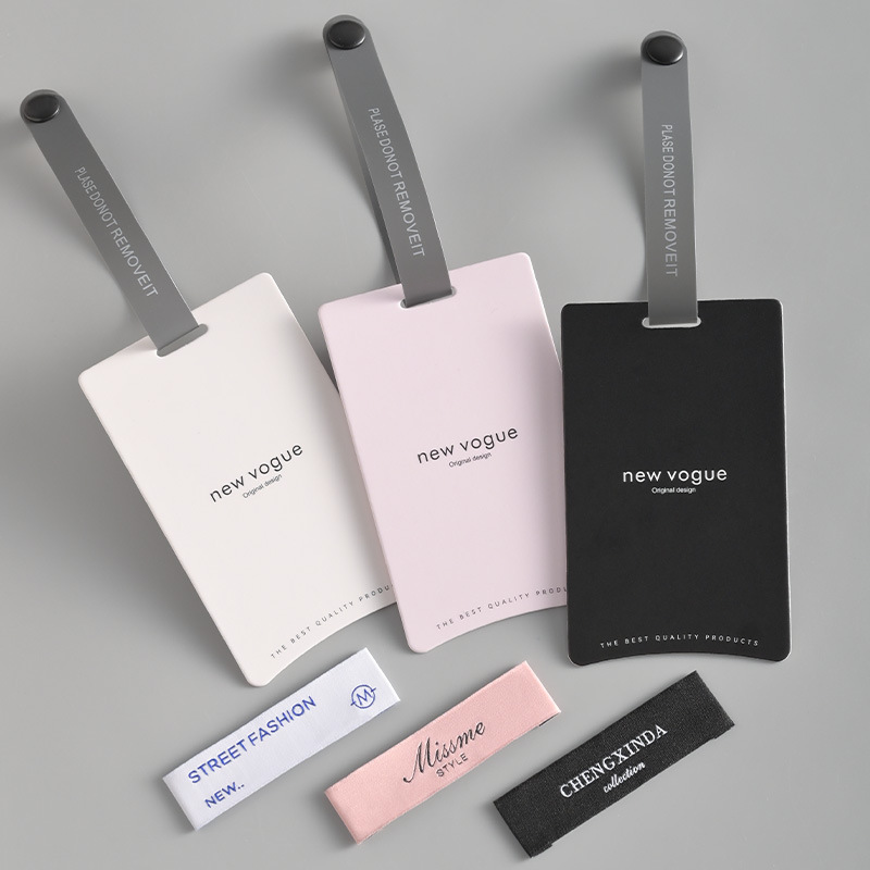 简约新款高级防拆扣挂牌定制服装吊牌LOGO男女装定做衣服标签现货
