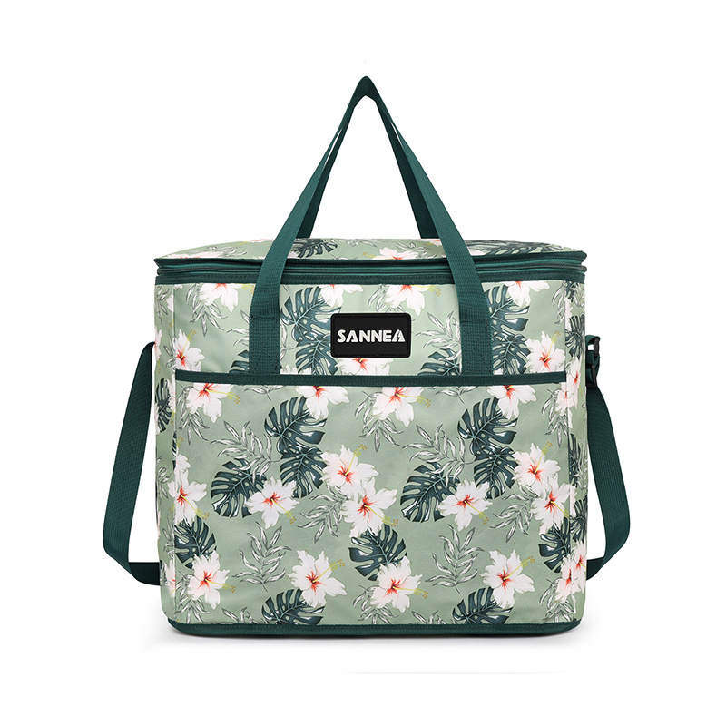 SAN Neng Cross-border thickened lunch bag, hand-held outdoor ice pack, new insulated bag, large capacity lunch box bag, picnic ice pack details Picture
