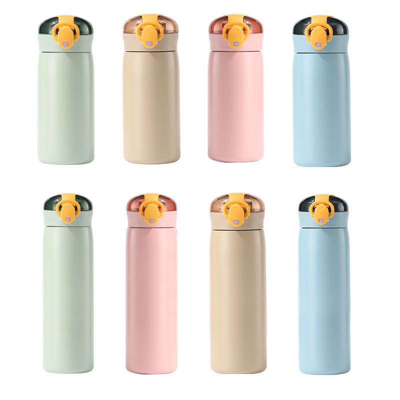 Customized children's straw cups, insulated cups, men's and women's jumping cups, portable and simple casual cups, and student sports insulated cups Item Picture