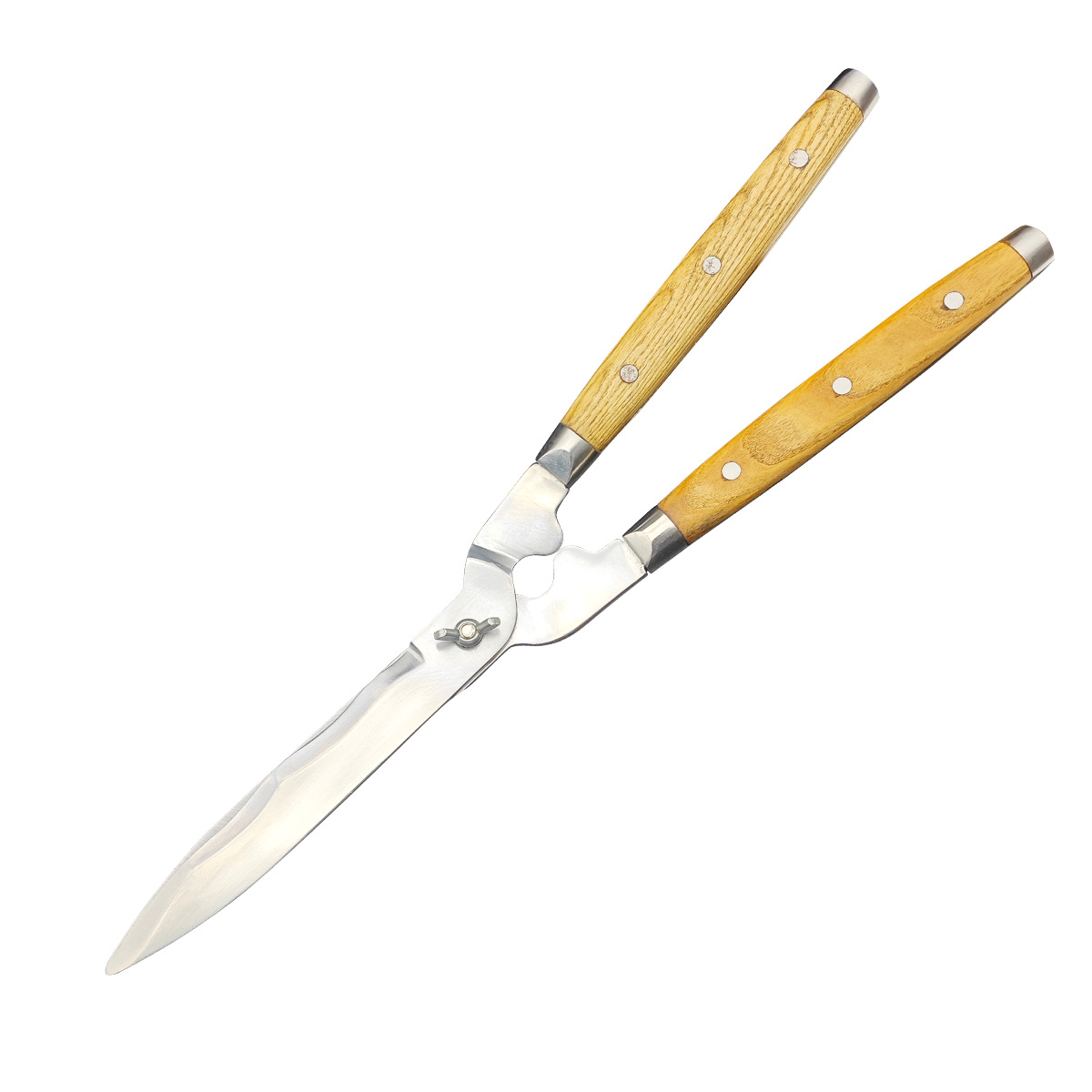 Holsen ash wood wood-handled white wood pruning shears, agricultural tools bypass pruning wood-handled shears factory direct sales Item Picture
