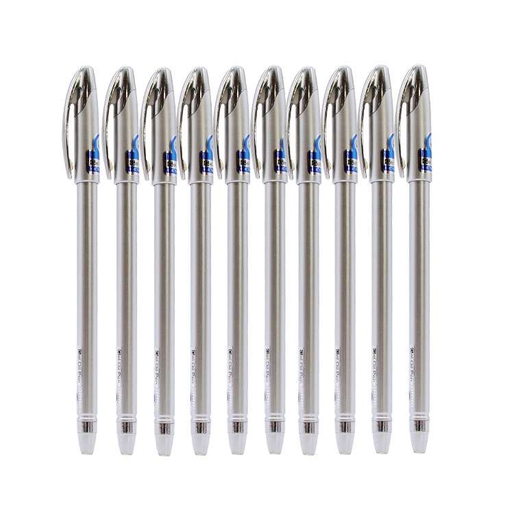 Yalong Cross-border hot-selling silver 0.7mm ballpoint pens, high-quality ballpoint pen promotional stationery details Picture